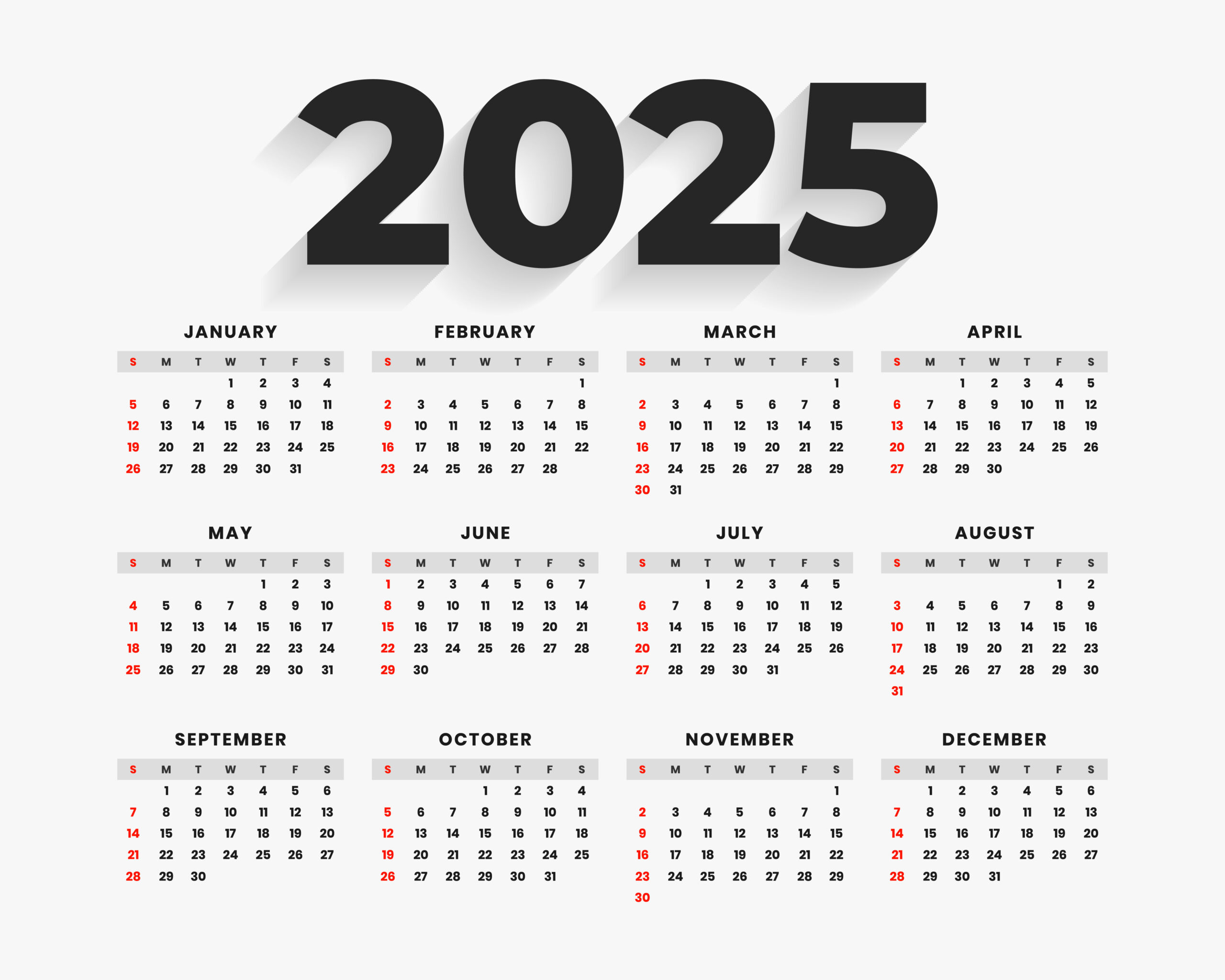 2025 Calendar