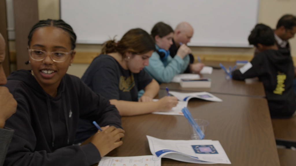 Student and parent at MPA workshop
